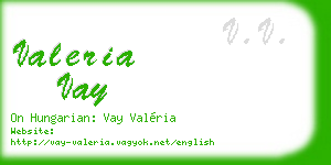 valeria vay business card